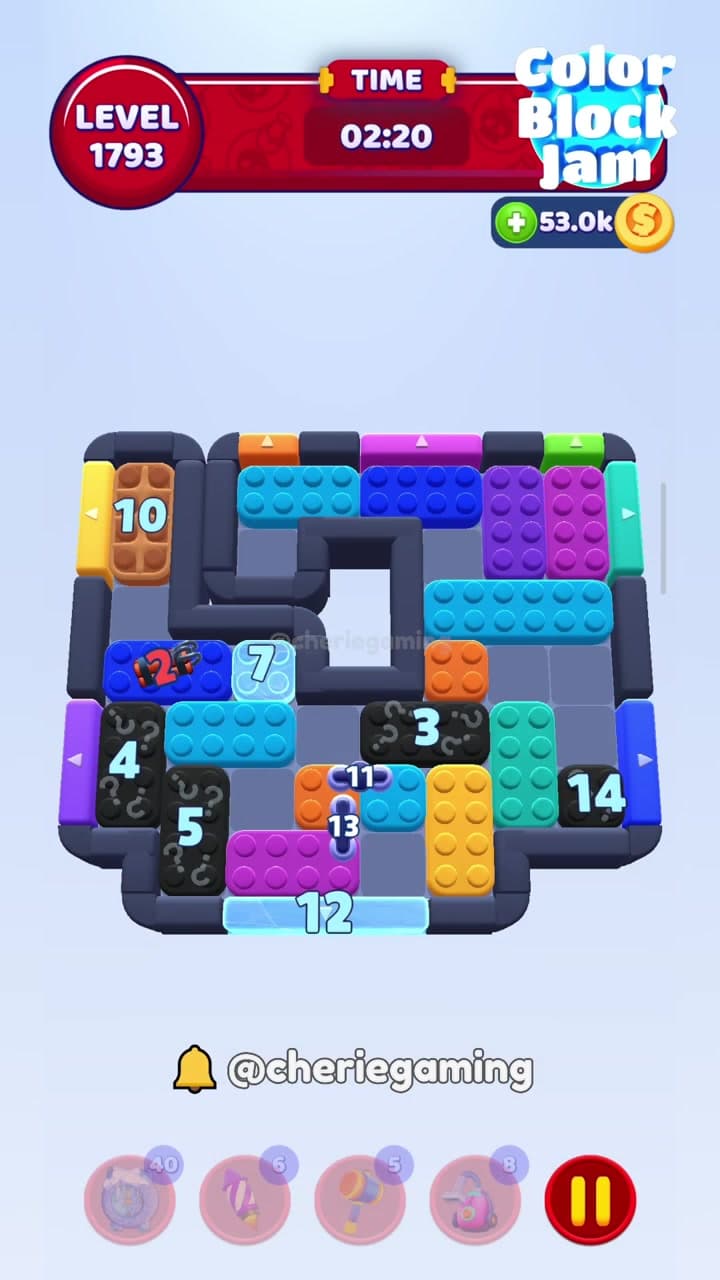 Alternate screenshot in the Level 921 folder showing a wide number board labelled Level 1793 in game